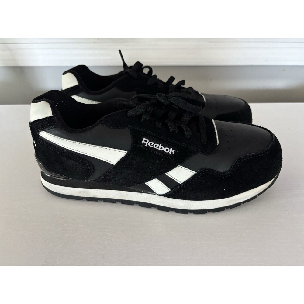 Reebok Classic Harman Run Mens Size 8.5W Black Composite Toe Safety Work Shoes